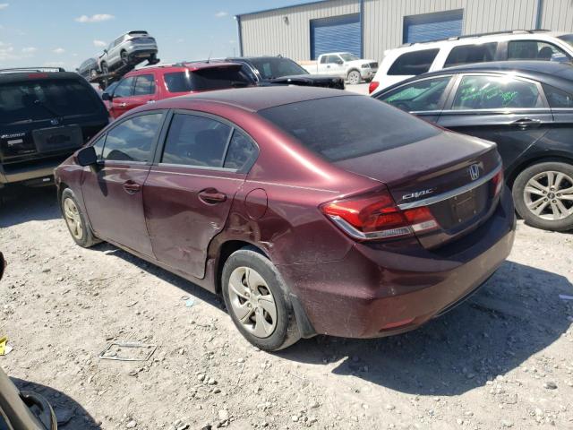 Photo 2 from auction – 2014 HONDA CIVIC LX with VIN 19XFB2F50EE047255