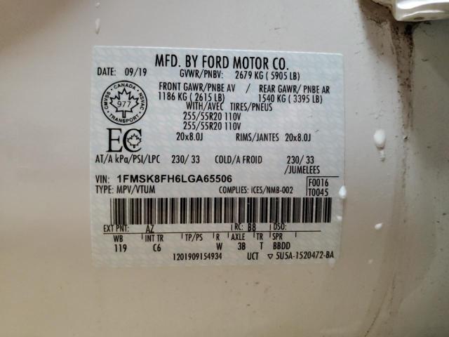 Photo 14 from auction – 2020 FORD EXPLORER L with VIN 1FMSK8FH6LGA65506
