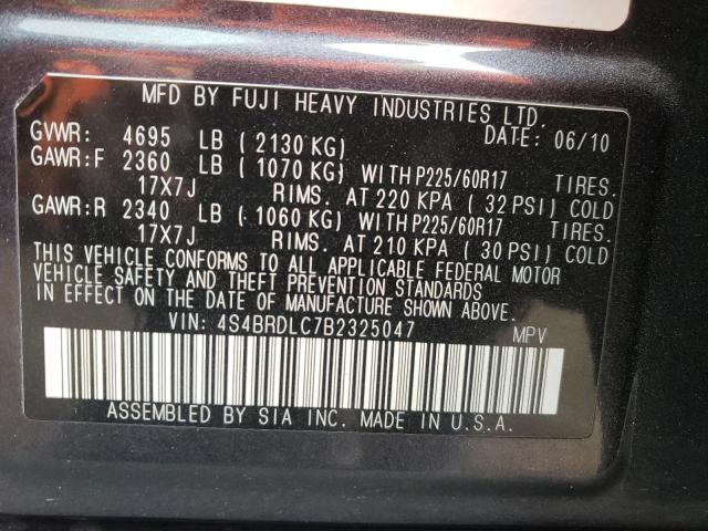 Photo 14 from auction – 2011 SUBARU OUTBACK 3. with VIN 4S4BRDLC7B2325047