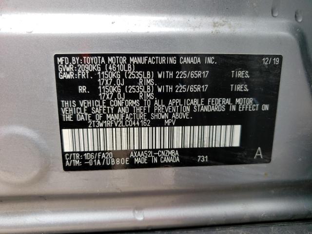 Photo 14 from auction – 2020 TOYOTA RAV4 XLE with VIN 2T3W1RFV2LC044162
