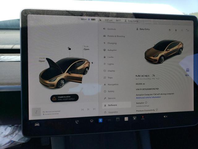 Photo 9 from auction – 2021 TESLA MODEL 3 with VIN 5YJ3E1EA0MF095768