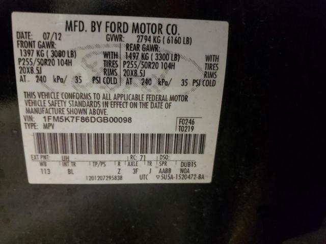 Photo 14 from auction – 2013 FORD EXPLORER L with VIN 1FM5K7F86DGB00098