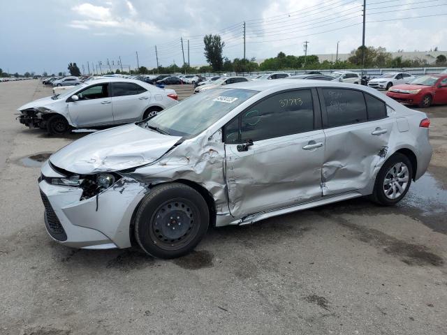 TOYOTA COROLLA LE 2021 with VIN JTDEPMAE9MJ145086 - Photo from auction