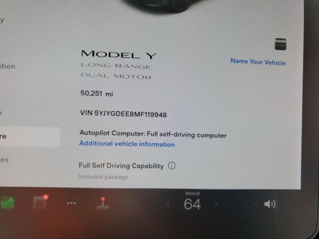 صورة رقم 9 من المزاد - 2021 TESLA MODEL Y مع VIN 5YJYGDEE8MF119948
