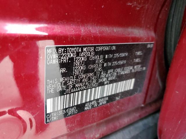 Photo 14 from auction – 2021 TOYOTA VENZA LE with VIN JTEAAAAHXMJ003902