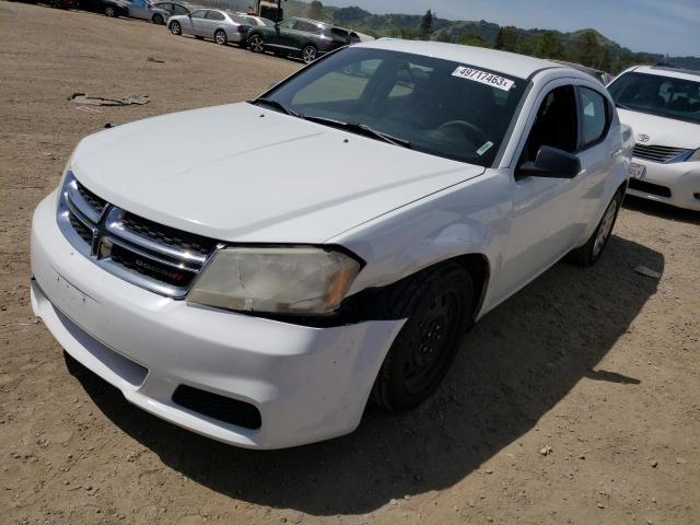 DODGE AVENGER SE 2012 with VIN 1C3CDZAB5CN209039 - Photo from auction