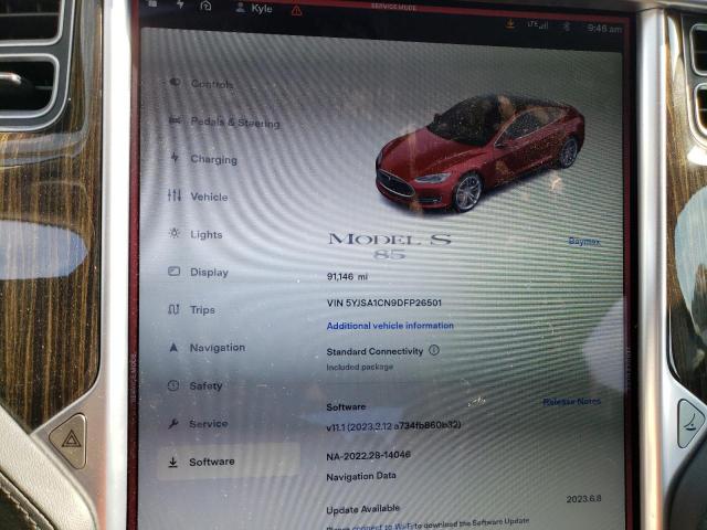Photo 9 from auction – 2013 TESLA MODEL S with VIN 5YJSA1CN9DFP26501