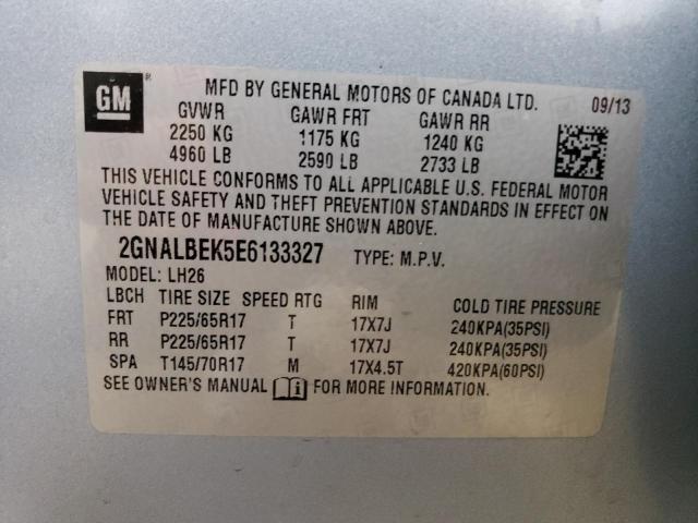Photo 14 from auction – 2014 CHEVROLET EQUINOX LT with VIN 2GNALBEK5E6133327