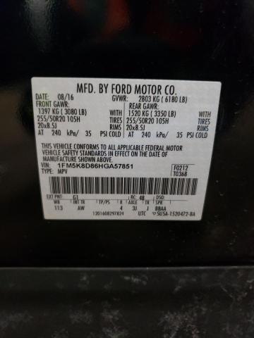 Photo 14 from auction – 2017 FORD EXPLORER X with VIN 1FM5K8D86HGA57851