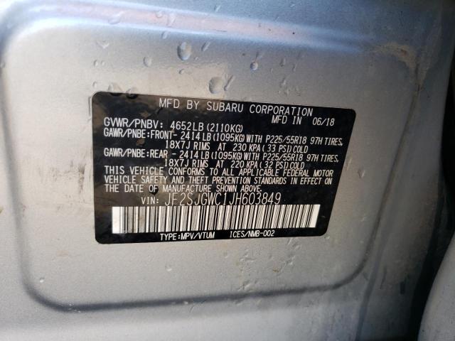 Photo 14 from auction – 2018 SUBARU FORESTER 2 with VIN JF2SJGWC1JH603849