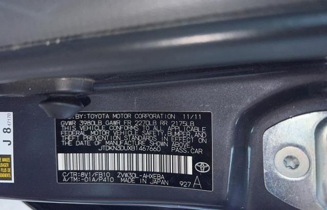 Photo 10 from auction – 2011 TOYOTA PRIUS with VIN JTDKN3DUXB1467660