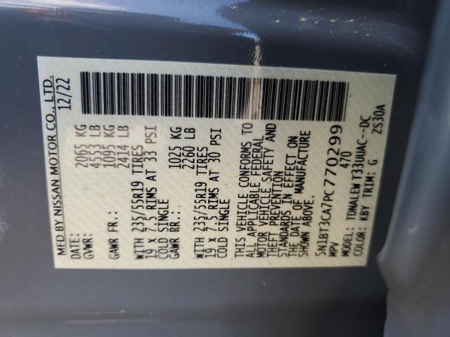 Photo 14 from auction – 2023 NISSAN ROGUE SL with VIN 5N1BT3CA7PC770299