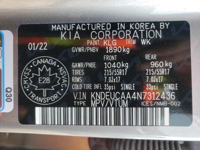 Photo 14 from auction – 2022 KIA SELTOS S with VIN KNDEUCAA4N7312436