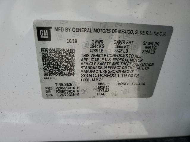 Photo 14 from auction – 2020 CHEVROLET TRAX LS with VIN 3GNCJKSBXLL197472