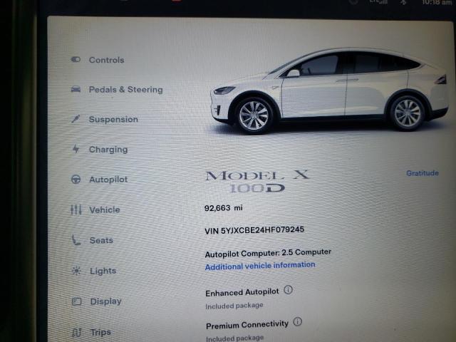 Photo 9 from auction – 2017 TESLA MODEL X with VIN 5YJXCBE24HF079245