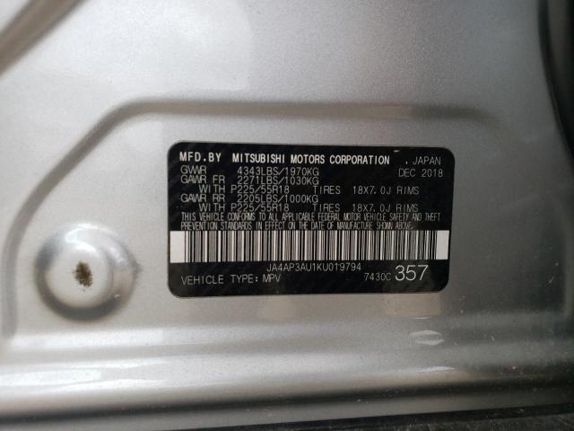 Photo 14 from auction – 2019 MITSUBISHI OUTLANDER with VIN JA4AP3AU1KU019794