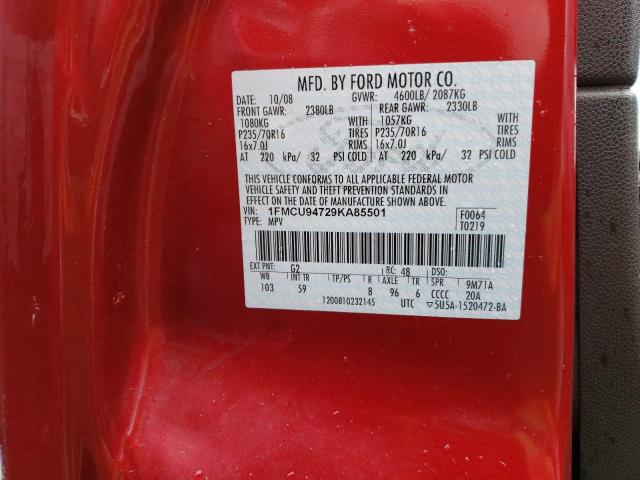 Photo 14 from auction – 2009 FORD ESCAPE LIM with VIN 1FMCU94729KA85501