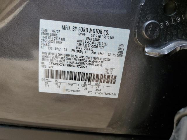 Photo 14 from auction – 2022 FORD EXPLORER X with VIN 1FMSK7DH9NGB72971