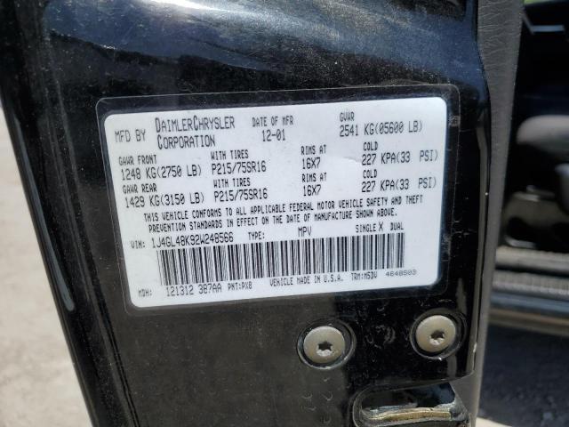 Photo 14 from auction – 2002 JEEP LIBERTY SP with VIN 1J4GL48K92W248566
