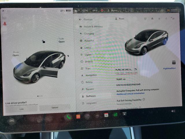 Photo 9 from auction – 2018 TESLA MODEL 3 with VIN 5YJ3E1EB5JF083345
