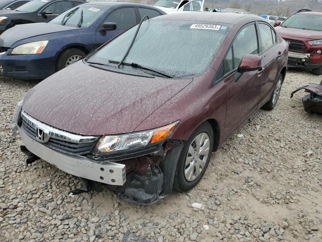 HONDA CIVIC LX 2012 with VIN 2HGFB2F57CH600678 - Photo from auction