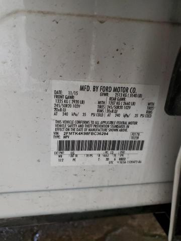 Photo 14 from auction – 2015 FORD EDGE TITAN with VIN 2FMTK4K98FBC36294