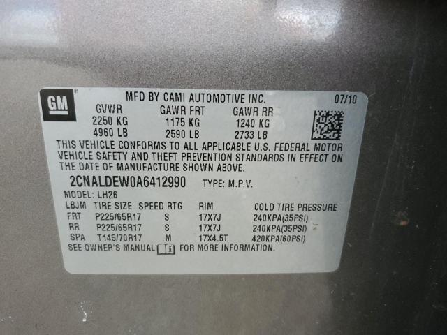 Photo 14 from auction – 2010 CHEVROLET EQUINOX LT with VIN 2CNALDEW0A6412990