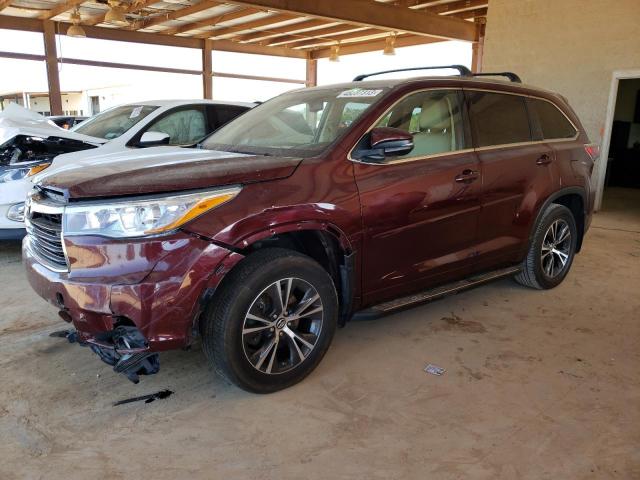 Photo 1 from auction – 2016 TOYOTA HIGHLANDER with VIN 5TDJKRFHXGS311605