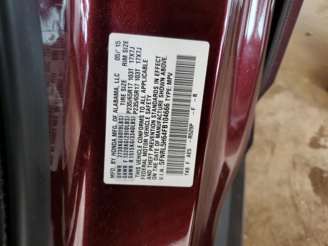 Photo 14 from auction – 2015 HONDA ODYSSEY EX with VIN 5FNRL5H64FB104666