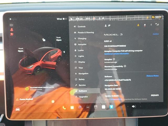 Photo 9 from auction – 2023 TESLA MODEL 3 with VIN 5YJ3E1EA4PF398542