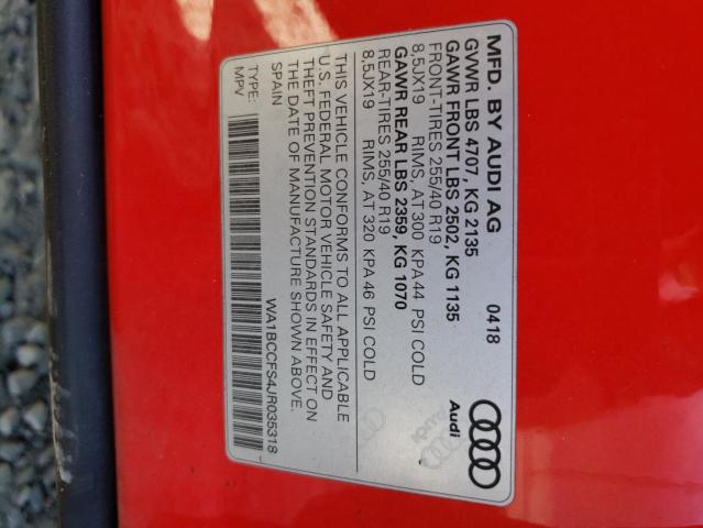 Photo 14 from auction – 2018 AUDI Q3 PREMIUM with VIN WA1BCCFS4JR035318
