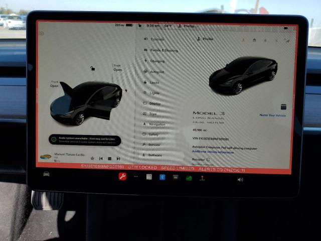 Photo 9 from auction – 2022 TESLA MODEL 3 with VIN 5YJ3E1EB9NF305181