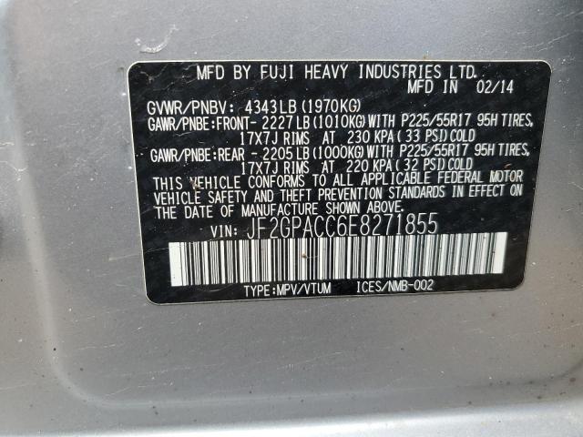 Photo 14 from auction – 2014 SUBARU XV CROSSTR with VIN JF2GPACC6E8271855
