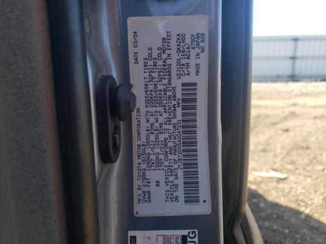Photo 14 from auction – 2004 LEXUS GX 470 with VIN JTJBT20X540047231