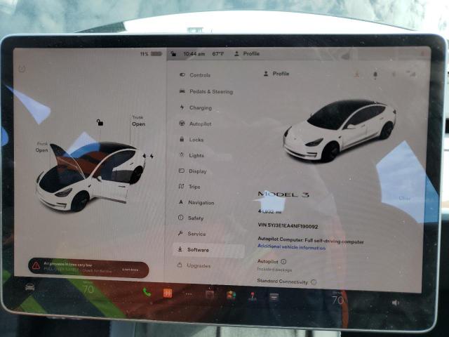 Photo 9 from auction – 2022 TESLA MODEL 3 with VIN 5YJ3E1EA4NF190092