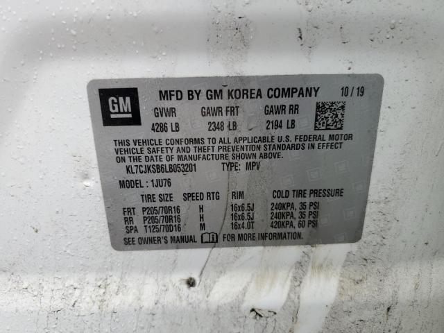 Photo 14 from auction – 2020 CHEVROLET TRAX LS with VIN KL7CJKSB6LB053201