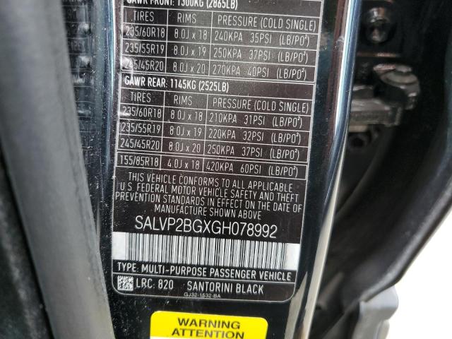 Photo 14 from auction – 2016 LAND ROVER RANGE ROVE with VIN SALVP2BGXGH078992