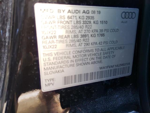 Photo 14 from auction – 2020 AUDI Q8 PRESTIG with VIN WA1FVAF14LD003105