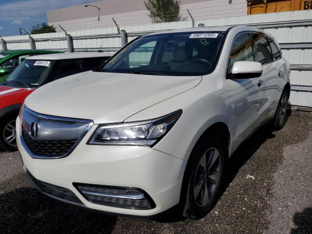 ACURA MDX 2016 with VIN 5FRYD3H2XGB022032 - Photo from auction