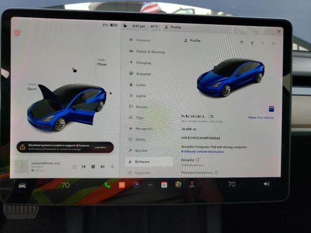 Photo 9 from auction – 2021 TESLA MODEL 3 with VIN 5YJ3E1EAXMF069582