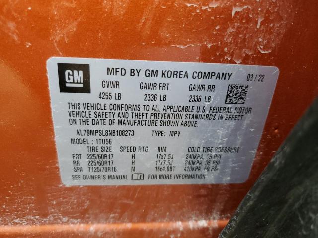 Photo 14 from auction – 2022 CHEVROLET TRAILBLAZE with VIN KL79MPSL8NB108273
