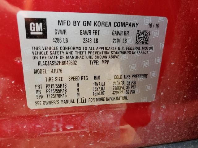 Photo 14 from auction – 2017 BUICK ENCORE PRE with VIN KL4CJASB2HB049502