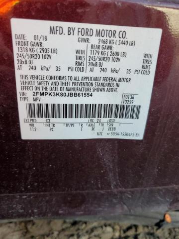 Photo 14 from auction – 2018 FORD EDGE TITAN with VIN 2FMPK3K80JBB61554
