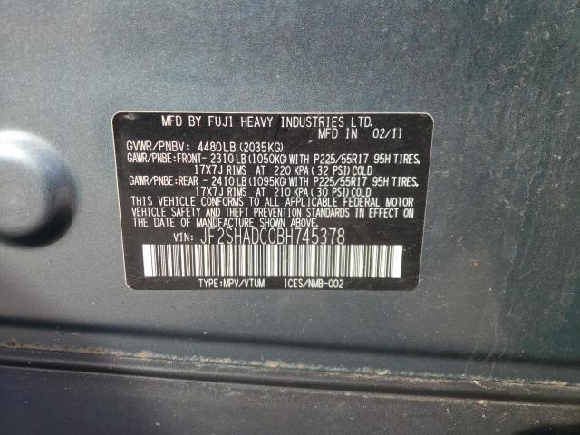 Photo 14 from auction – 2011 SUBARU FORESTER 2 with VIN JF2SHADC0BH745378