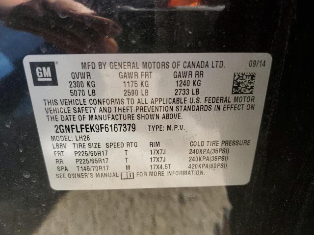 Photo 14 from auction – 2015 CHEVROLET EQUINOX LT with VIN 2GNFLFEK9F6167379