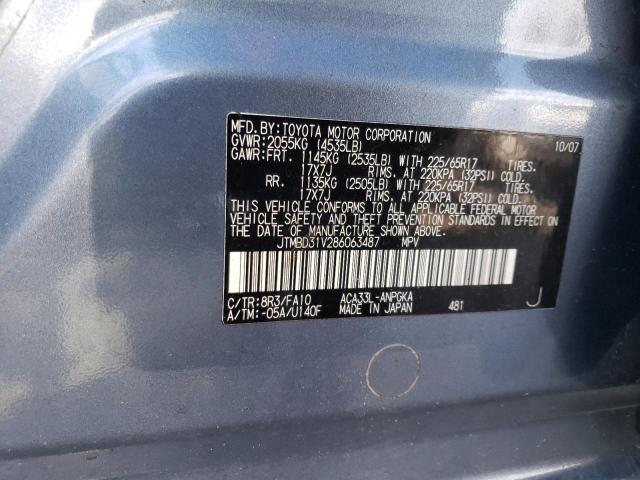 Photo 14 from auction – 2008 TOYOTA RAV4 LIMIT with VIN JTMBD31V286063487