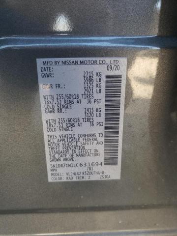 Photo 14 from auction – 2020 NISSAN PATHFINDER with VIN 5N1DR2CM1LC631694