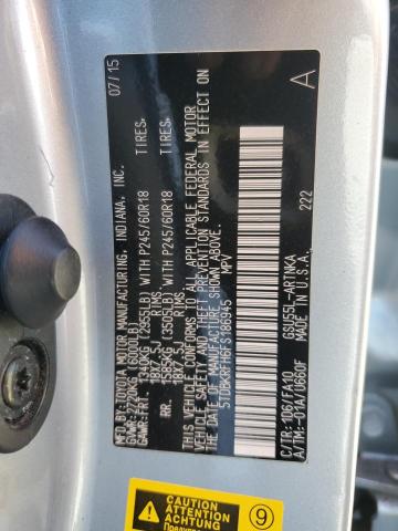 Photo 14 from auction – 2015 TOYOTA HIGHLANDER with VIN 5TDBKRFH6FS186945
