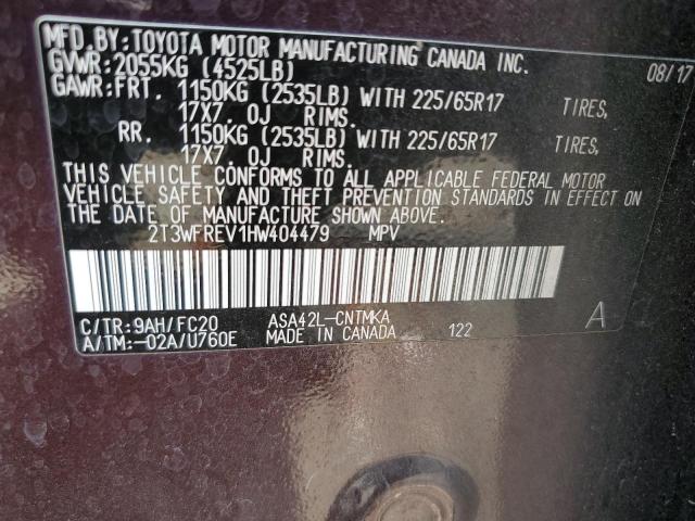 Photo 14 from auction – 2017 TOYOTA RAV4 XLE with VIN 2T3WFREV1HW404479