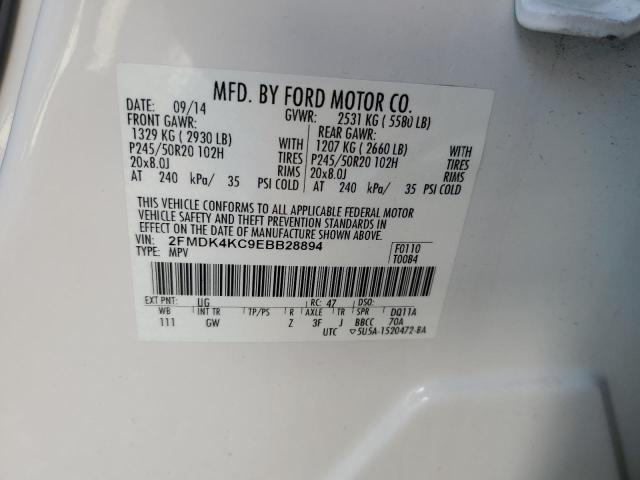 Photo 14 from auction – 2014 FORD EDGE LIMIT with VIN 2FMDK4KC9EBB28894